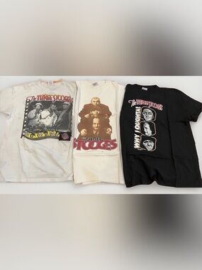 Vintage Three Stooges T-shirts Lot of 3 Size XL Single Stich Touch Tone TV Tee